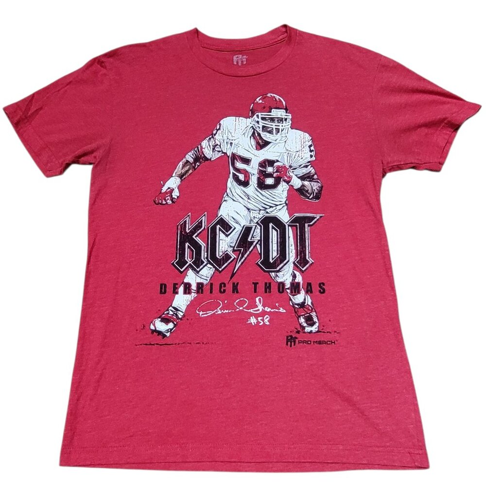 Vintage Pro Merch Kansas City Chiefs Derrick Thomas Tee Red Mens Small